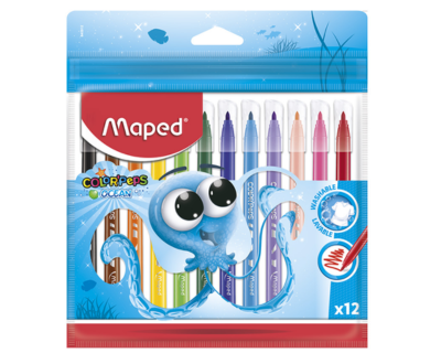 CANETINHAS DE COLORIR MAPED OCEAN C/12