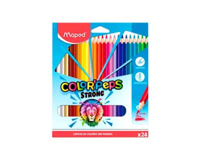 LÁPIS DE COR MAPED 24 CORES STRONG