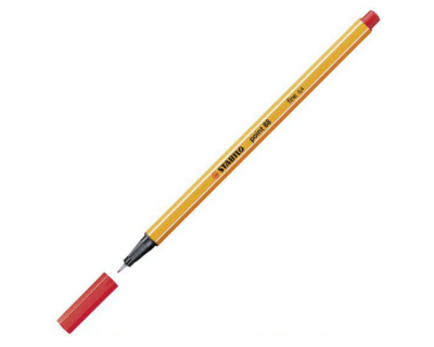 CANETA STABILO 0.4 POINT88 VERMELHA UND