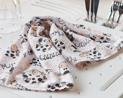 PANO DE COPA FELPA ESTAMPADO / BRANCO