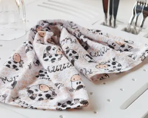 PANO DE COPA FELPA ESTAMPADO / BRANCO