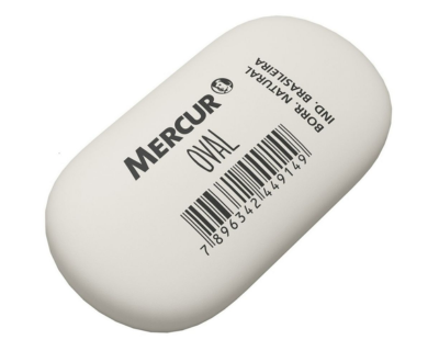 BORRACHA MERCUR OVAL BRANCA