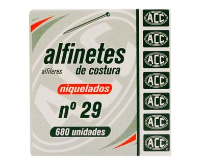 ALFINETE COSTURA N.29 ACO NIQUELADO 50G.