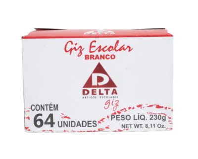 GIZ ESCOLAR BRANCO CX C/64