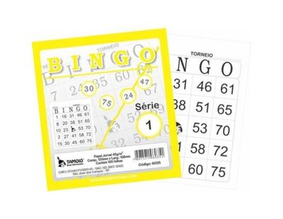BLOCO PARA BINGO JORNAL 120X108MM 100 FO