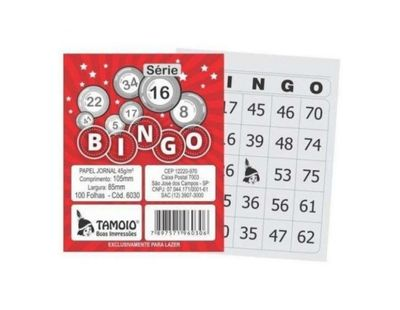 BLOCO P/ BINGO TAMOIO JORNAL 100FLS 105X
