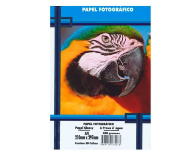 PAPEL FOTOGRAFICO INKJET A4 GLOSSY 180G