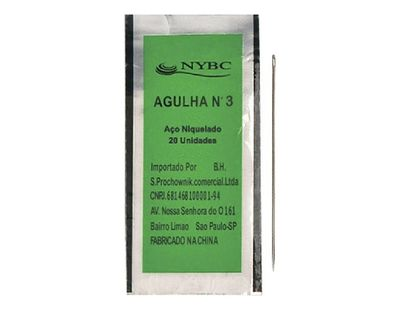 AGULHA DE MAO N.3 NIQUELADO C/20UNID. PC