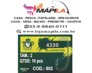 ANZOL 4330 BLACK C/10 N°