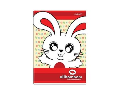 CADERNO ALIBOMBOM COST CD 80FLS VERM.